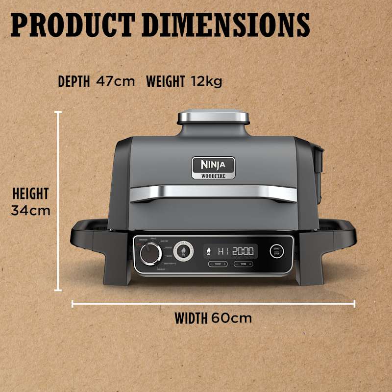 Ninja Woodfire Electric BBQ Grill & Smoker with Stand & Cover