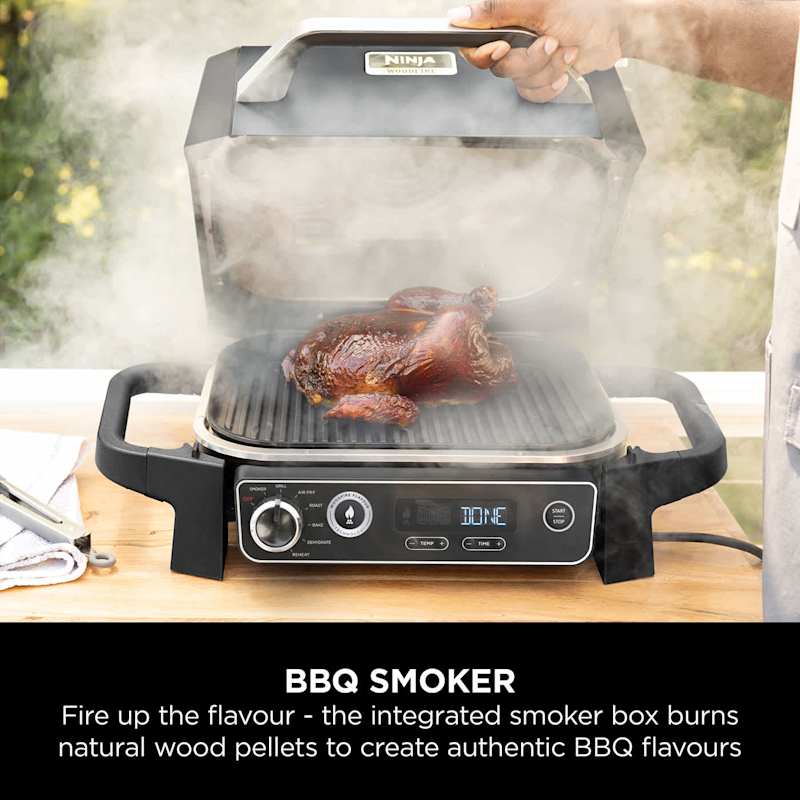 Ninja Woodfire Electric BBQ Grill & Smoker with Stand & Cover